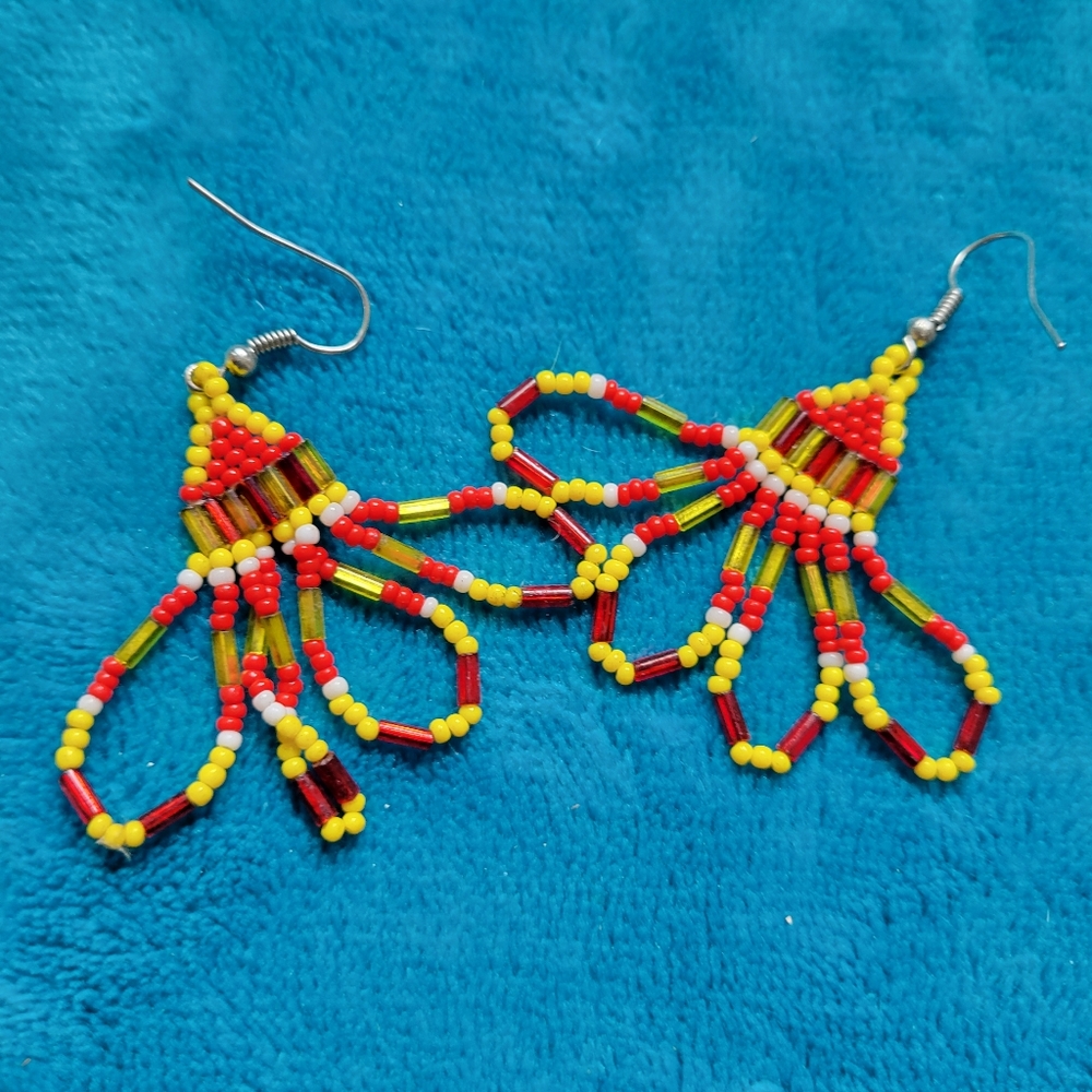 Hand Beaded Native Earrings